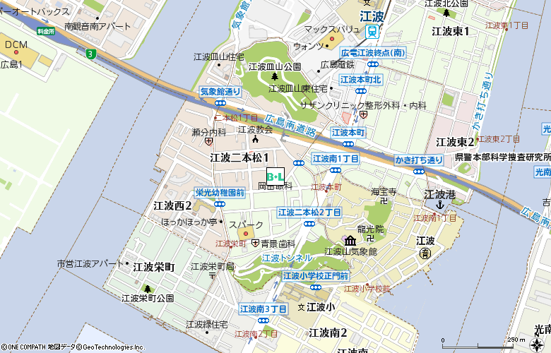 岡田眼科医院付近の地図